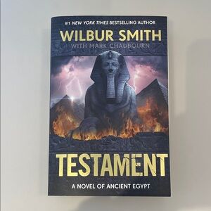 Wilbur Smith "Testament" Paperback Book - Dark Blue & Gold Cover